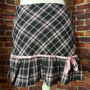 Plaid Black and Pink Women's Skirt